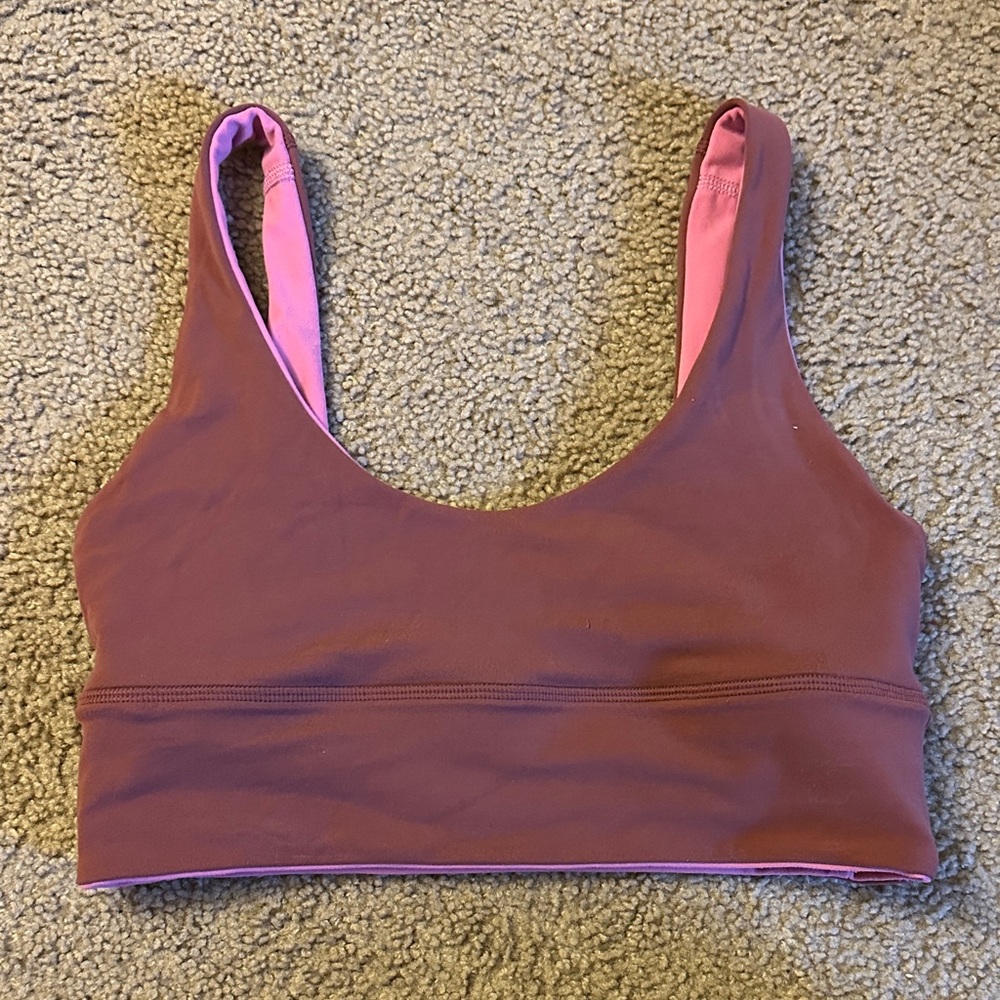 Lululemon Reversible Pink and Burgundy Sports Bra